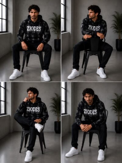 11 ZIODES Black Hoddie Printing