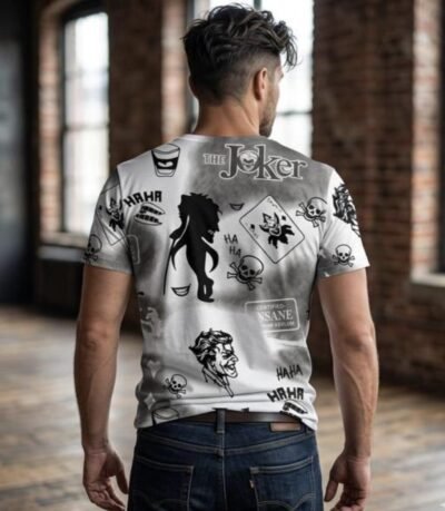 2 Ziodes Joker white cotton tshirts