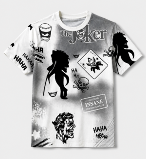 Ziodes Joker white cotton tshirts
